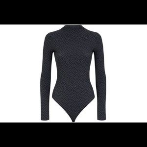 Fendi Skims Bodysuit Black Long Sleeve